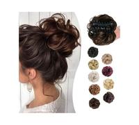 Parrucchiere Extension for capelli ricci e ondulati con chignon spettinato e spettinato sintetico Uso quotidiano(4-30)