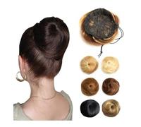Parrucchiere Extension for chignon con coulisse, chignon a ciambella, chignon con coulisse, for capelli umani Uso quotidiano(P18-613)