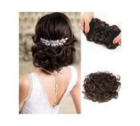 Parrucchiere Extension for chignon corto e riccio, facili da allungare, con fermagli e pettini for capelli. Uso quotidiano(4)