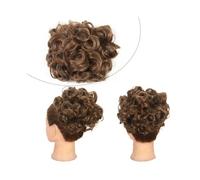 Parrucchiere Extension for chignon corto e riccio, facili da allungare, con fermagli e pettini for capelli. Uso quotidiano(10)
