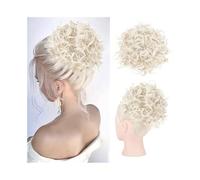 Parrucchiere Extension for chignon riccio disordinato, elastico sintetico con coulisse, coda di cavallo ondulata e riccia Uso quotidiano(60)