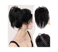 Parrucchiere Extension for chignon spettinato, in fibra sintetica, con fermaglio a forma di artiglio, for coda di cavallo corta e liscia, spettinata Uso quotidiano(4)