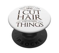 Parrucchiere parrucchiere barbiere taglio capelli e sapere cose PopSockets PopGrip Adesivo