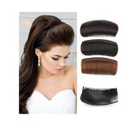 Parrucchiere Pettine sintetico con clip, chignon invisibile, cuscinetto for capelli soffice, strumento for lo styling Bump Up Uso quotidiano(1B)