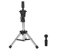 Parrucchiere treppiede supporto regolabile testina per manichino pratica capelli morsetto ideale per l'allenamento di parrucchieri a casa e in salone (Silver)