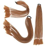 Parrucchino coda di cavallo intrecciato sintetico da 24 pollici con anello elastico per capelli Capelli intrecciati Chignon Coda di cavallo - 30-24 pollici