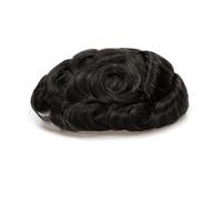 Parrucchino da uomo Base Durevole Candeggina Nodi Singoli Uomini Parrucca Attaccatura Dei Capelli Umani Parrucchino Protesi Lace & Pu Parrucca Maschile Unità di Sistema di Capelli Parrucche(10% gray h