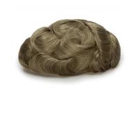 Parrucchino da uomo Base Durevole Candeggina Nodi Singoli Uomini Parrucca Attaccatura Dei Capelli Umani Parrucchino Protesi Lace & Pu Parrucca Maschile Unità di Sistema di Capelli Parrucche(Light Aah