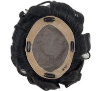 Parrucchino da uomo Clip-On Sistema capillare da uomo Fine Mono e base PU Toupee da uomo Doppio nodo Capelli umani durevoli Protesi for capelli maschili Toupee for capelli ad onda naturale for uomo To