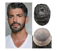 Parrucchino da uomo Parrucchino for capelli umani da uomo Protesi capillare da uomo resistente Unità di sistema di sostituzione dei capelli indiani durevole Parrucche durevoli for uomo Parrucche(8x10)