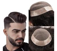 Parrucchino da uomo Parrucchino for protesi capillare da uomo for uomo Parrucchino for uomo mono fine fine Parrucche for capelli con sistema di sostituzione dei capelli umani Parrucche(Light Brown,9x1