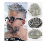Parrucchino da uomo Pezzi di capelli Parrucca da uomo Parrucchino for capelli umani indiani Protesi for capelli completa Parrucca maschile Sistema di capelli for uomo Parrucche(7x10)