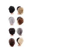 Parrucchino Elastico Chignon spettinato sintetico con elastico e coda di cavallo liscia a ciambella Cravatta Per Capelli(18H613)