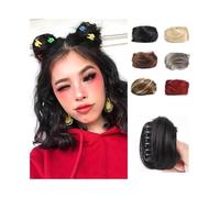 Parrucchino Elastico Extension for capelli Space Buns con clip sintetiche e artigli, mini scrunchies for capelli Cravatta Per Capelli(101)