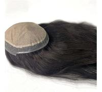Parrucchino for capelli da uomo Parrucchino da uomo Base in seta Parrucche for capelli lunghi for uomo 14-18" Capelli umani Remy Parrucche da uomo Traspirante Protesi for capelli maschili Unità di ric