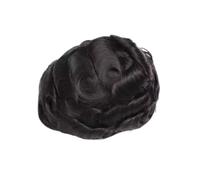 Parrucchino for capelli in pelle sottile da 0,12 mm for uomo, parrucche | # 1B Capelli neri, linea sottile naturale non rilevabile con anello a V, base in pelle super sottile(7"X9")