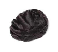 Parrucchino for capelli umani for uomo，Base interamente in PU | Attaccatura naturale del cappio a V non rilevabile, base in PU da 0,1 mm(7"X9")