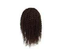 Parrucchino for capelli umani for uomo Mono pizzo con parrucchino in PU Parrucche afro Parrucche ricci crespi(Dark Brown)