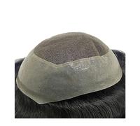 Parrucchino per Uomo Parrucchino for uomo Parrucchino in pizzo e 0,06 mm di pelle PU sottile intorno ai sistemi di capelli Unità di ricambio for capelli umani for uomo Protesi for capelli maschili tra