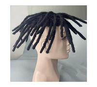 Parrucchino per Uomo Toupee for capelli maschili Dreadlock Protesi for uomo Unità di sistema di capelli ricci mono afro for uomini neri # 1B Toupee for uomo di capelli umani indiani Parrucca da Uomo (