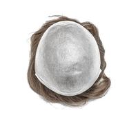 Parrucchino sulla fronte Protesi for capelli maschili senza nodi non rilevabili Capelli umani Parrucchino da uomo Biondo medio(7x9)