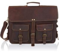 Parrys Leather World Borsa Portadocumenti Laptop Vera Pelle Marrone 18x13