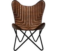 PARRYS LEATHER WORLD Poltrona Farfalla In Pelle Art Deco, Pieghevole