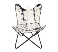 PARRYS LEATHER WORLD Poltrona Relax In Pelle Di Capra Nero/Bianco Art Deco