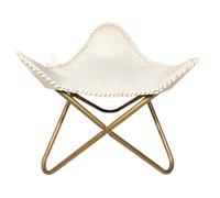 PARRYS LEATHER WORLD Pouf Triangolare In Pelle Art Déco Bianco, PL2-108