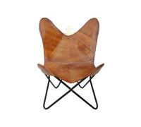 PARRYS LEATHER WORLD Sedia Butterfly Art Deco in Pelle Rustica