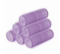 PARSA Beauty Bigodini autoadesivi (diametro 21 mm/viola/6 pezzi) - bigodini per capelli - pratici bigodini in velcro per acconciature eleganti - bigodini adesivi per capelli