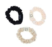 PARSA Beauty Disney Mickey Mouse - Set di 3 elastici per capelli con etichetta in tessuto, per donne e ragazze