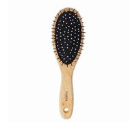 PARSA Beauty Eco spazzola capelli in legno ovale grande - Spazzola per tutti i tipi e lunghezze di capelli, spazzola in legno naturale con picots in plastica per massaggiare il cuoio capelluto
