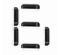PARSA Beauty Set di 6 pennelli per unghie, colore nero