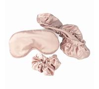 PARSA Beauty Set per dormire di bellezza, 3 pezzi, maschera per dormire in raso, protezione per capelli, maschera da viaggio, per dormire sani