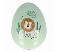 PARSA Beauty Spazzola districante per bambini Safari, verde, senza maniglia, stampa leone, spazzola senza dolore, capelli lisci, facile da applicare, per tutti i tipi di capelli, ideale per i viaggi,