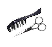 Parsa Men - Set di forbici e pettine per barbe e baffi, 2 pezzi, il regalo perfetto per lui