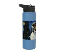 Parson Russell Terrier Cane Van Gogh Notte stellata Stainless Steel Insulated Water Bottle
