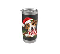 Parson Russell Terrier, cappello da Babbo Natale per mamma e papà Bicchiere termico in acciaio inox doppia parete