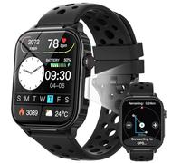Parsonver Smartwatch Uomo con GPS Integrato, Batteria di 10 Giorni, Bussola, Orologio Fitness con 100+ Sportive, Chiamate Bluetooth, Frequenza Cardiaca, Sonno, per iOS Android (Nero, 1.95")