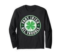 Part Irish all Trouble Camicia Uomo Donna Bambini St Patricks Day Maglia a Manica