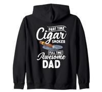 Part Time Cigar Smoker Full Time Awesome Dad Sigari Padre Felpa con Cappuccio