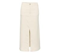 Part Two Donna Denim Skirt High-Waisted Straight Silhouette Midi Length, Eggnog, 42