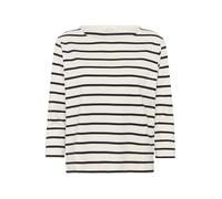 Part Two Nelapw Regular Fit 3/4 Sleeve T-Shirt, Dark Navy Stripe, S Donna