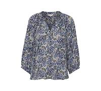 Part Two Women's-Camicetta V-Notch Neckline 3/4 Sleeves Relaxed Fit Printed Fabric Camicia da Donna, Stampa Blu Paisley, 42