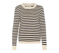 Part Two Women's-Pullover, Slim Fit, Maniche Lunghe, Whitecap-Strisce Grigie, XL Donna