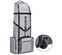 Partage Borsa da viaggio da golf con ruote, custodia da viaggio per linee aeree, Oxford 600D resistente, grigio