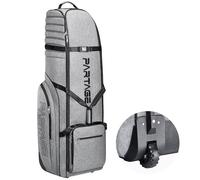 Partage Borsa da viaggio da golf con ruote, custodia da viaggio per linee aeree, Oxford 900D resistente, colore nero, Grigio, Taglia unica