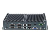 Partaker Fanless Industrial Computer, Mini PC, IPC, J1900, PA-1126, Windows 11/ Linux Ubuntu, 2 x LAN, HDMI, VGA, 4 x Input 4 x Output GPIO, 6 x COM, 2 PIN Phoenix, SIM Slot, 8G RAM, 512G SSD
