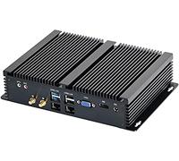 Partaker Fanless Mini PC,Industrial Computer,Desktop Computer with Core I7 10510U CPU, 8GB RAM 240GB SSD, 2xNICs, 4xUSB 3.0, 6xCOM RS232, HD Port, Aluminum Body